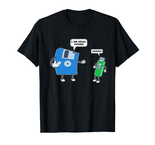 Floppy Disk & USB Drive - Funny Tee